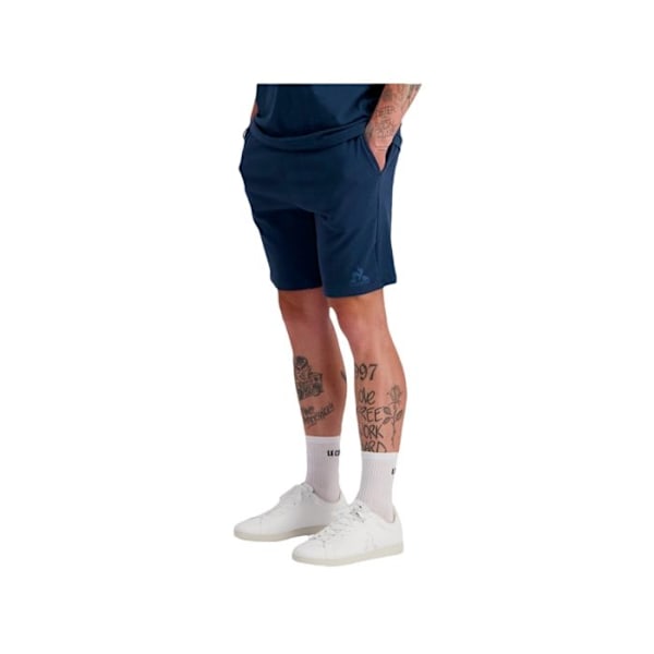 Kort Le Coq Sportif Man monochrom Blå Bomull Blå S
