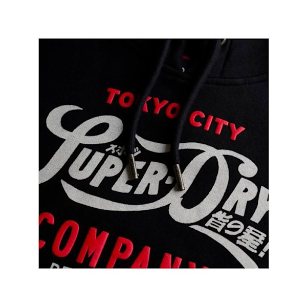 Superdry Miesten Perfect Fit Script Musta Puuvilla Svart XXL