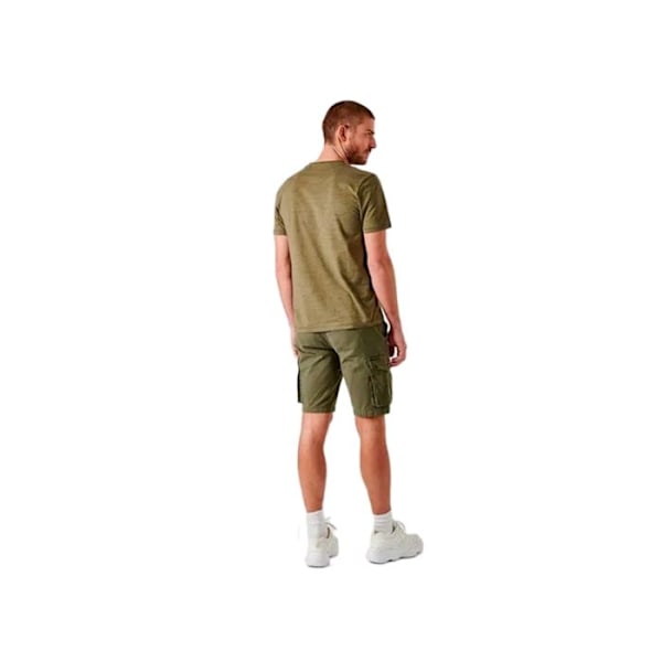 T-shirt herr KAPORAL NETER - färg kaki - V-ringning - korta ärmar - regular passform Kaki S