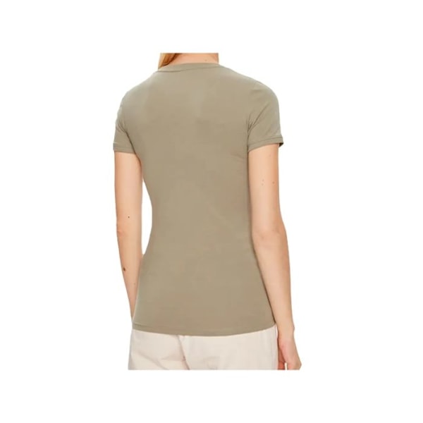 T-shirt Guess Femme Triangle G Kaki Bomull Kaki S