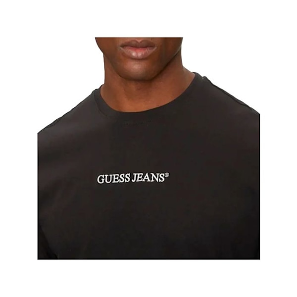 T-shirt Guess Man GJ Reg Broderad Svart Bomull Svart jag