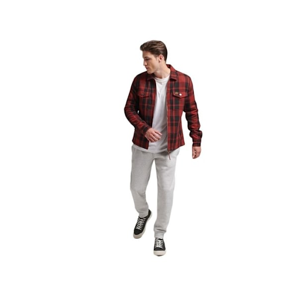 Superdry Miesten Ruudullinen Punainen Puuvilla Paita Röd S