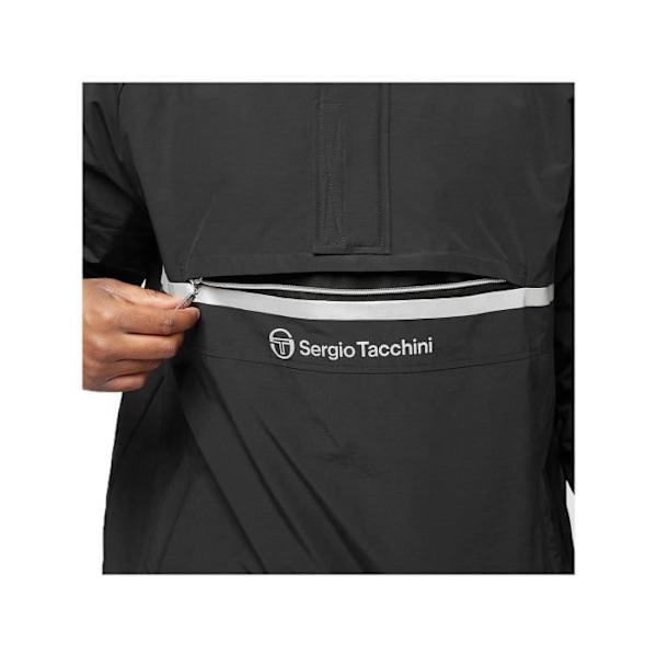 Sergio Tacchini Miesten Neromon Musta Polyesteri Tuulenpitävä Takki Svart XS