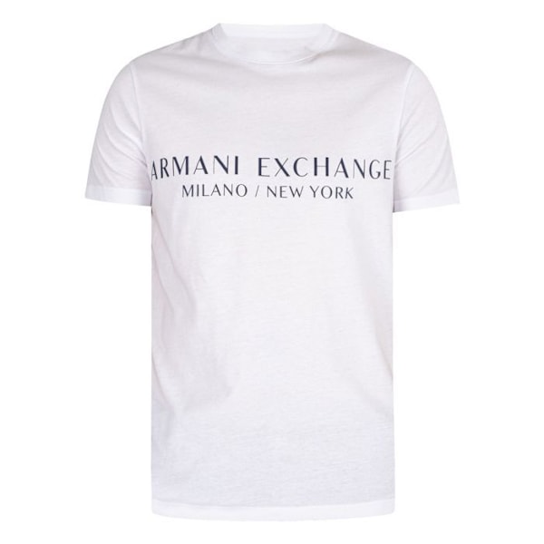 T-paita Miehet - ARMANI EXCHANGE - Valkoinen - Rintalogolla - Pyöreä kaula-aukko - Lyhyet hihat Vit S