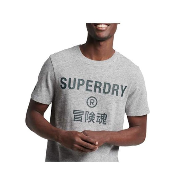 T-paita Superdry Mies Vintage Corporation Logo Marl Harmaa Puuvilla Grå S