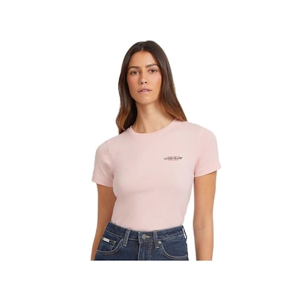 T-paita Guess Naisille Slim printti Vaaleanpunainen Puuvilla Rosa XS