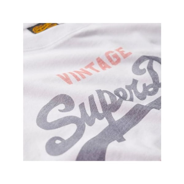 T-paita Superdry Mies Heritage Valkoinen Puuvilla - S