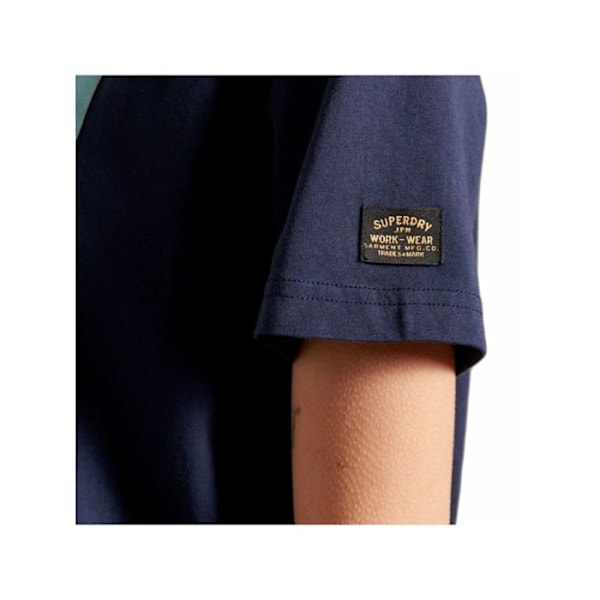 T-shirt Superdry Dam Cl platina Blau Bomull Blå M