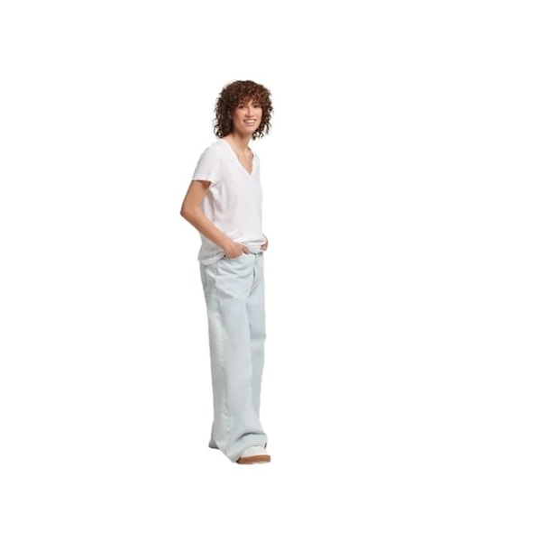 T-paita lyhyet hihat Studios slub v-aukko tee optinen - Superdry Vit 38