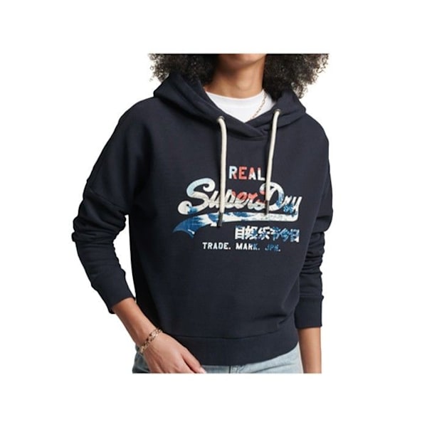 Sweat Superdry Dame Vintage logo klassisk Blå Kato Blå XS