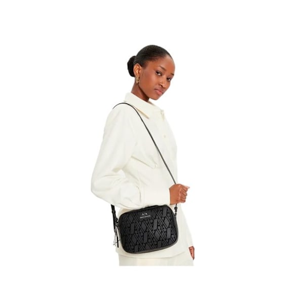 Sac bandoulière Armani Exchange Dame Unlimited Sort Simili Læder Svart