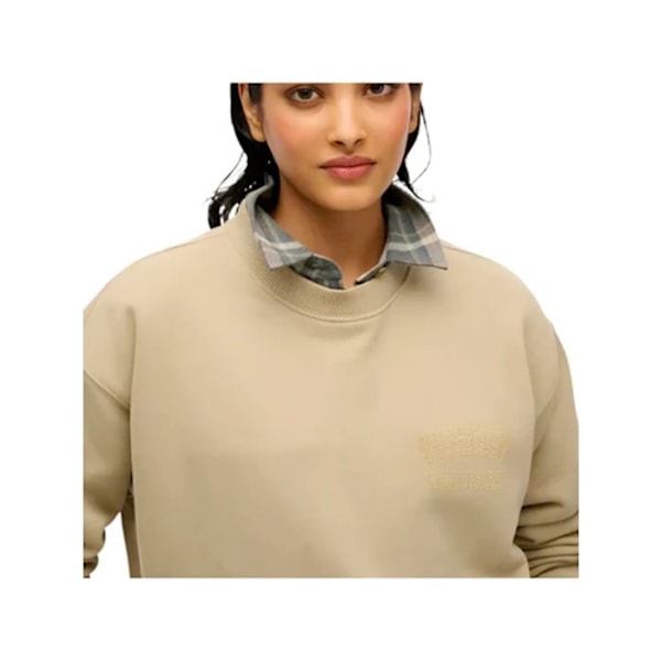 Sweat Superdry Naisille Varsity Loose Beige Puuvilla Beige S
