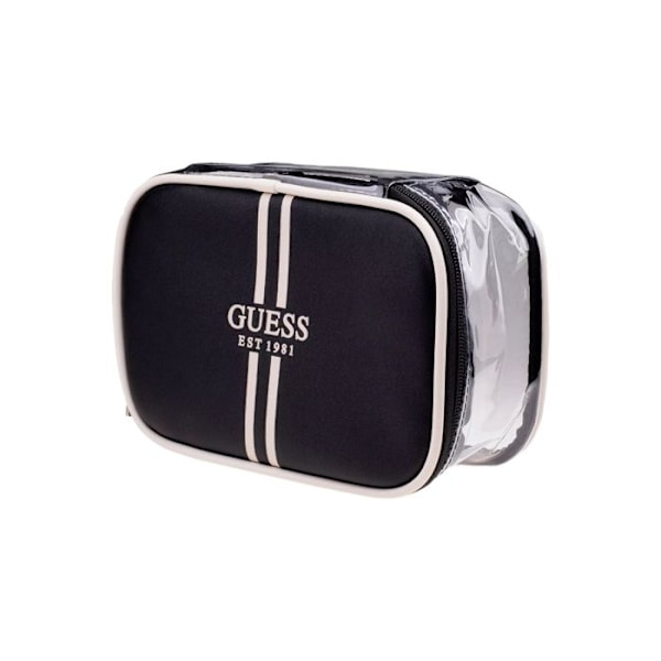 GUESS Svart sminkväska för kvinnor - Mildred Cosmetic Case 229689 svart, genomskinlig
