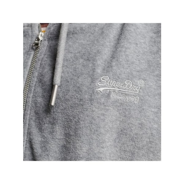 Sweat Superdry Dam Velour Grå Bomull Grå M