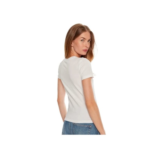T-shirt Guess Kvinde Print Hvid Bomuld Vit S
