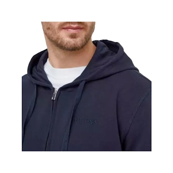 Sweatshirt med lynlås og logo - Guess jeans - Mand Blå M