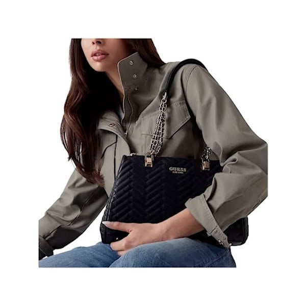GUESS Svart axelväska för kvinnor - Anning Shoulder Satchel Bag 290811 svart
