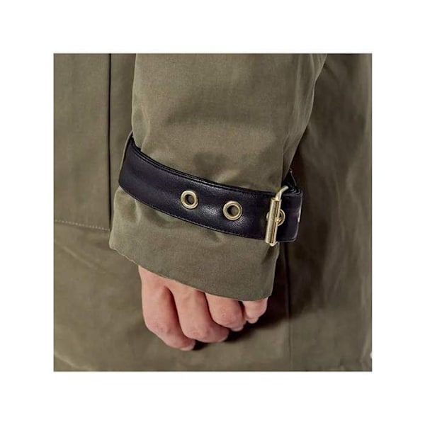 Parka Nais - Kaporal Lofty Kaki - Korkea kaulus irrotettavalla hupulla - Vuorattu ja leopardikuvioinen turkki Kaki XS