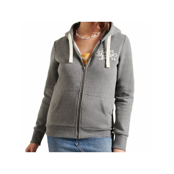 Sweat Superdry Kvinna Original vintage Grå Bomull Grå S