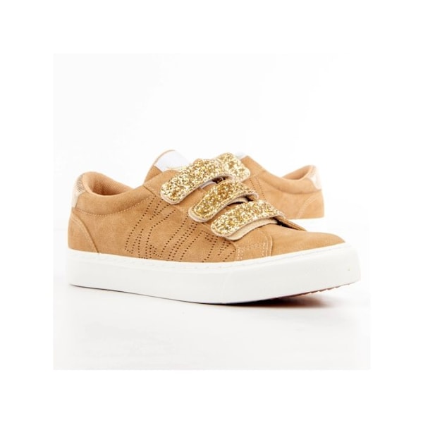 Basket Basse med Velcro Kaporal Tippy - Camel kamel 37