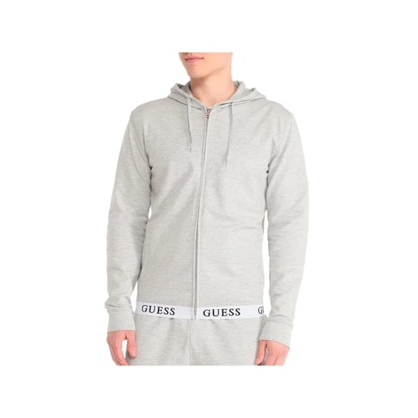 Sweatshirt med dragkedja bas logotyp - Guess jeans - Herr Grå jag