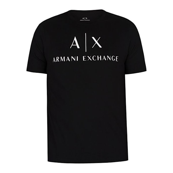 Miesten T-paita - Armani Exchange - 167910 - 100% puuvillaa - lyhyet hihat - pyöreä kaula-aukko Sort XS