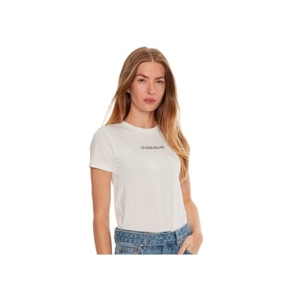 T-shirt Guess Kvinde Print Hvid Bomuld Vit S
