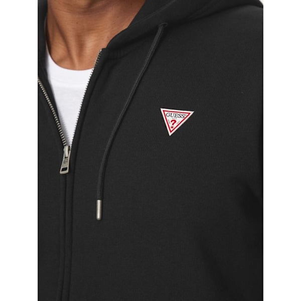 Slim hoodie med mini trekant Guess kolsvart a996 jag
