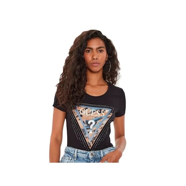 Rhinestone-logollinen T-paita - Guess-farkut - Naiset - XS