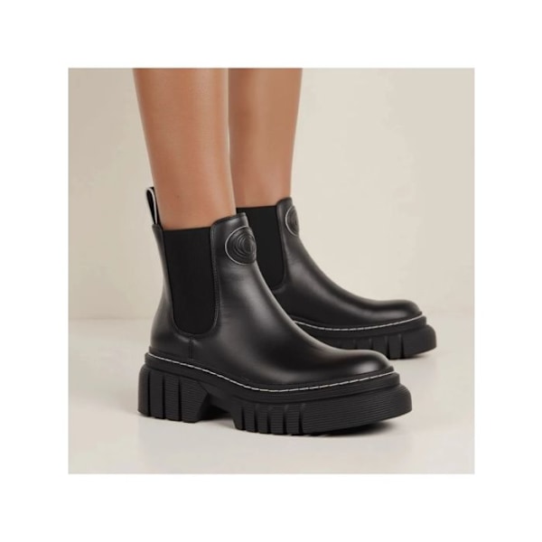 Bottine Guess Kvinde USA Combat Sort læder sort 38