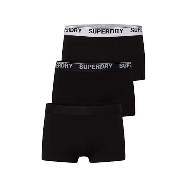 Boxer Superdry Mand i Pakke x3 ubegrænset logo Sort Bomuld Svart S