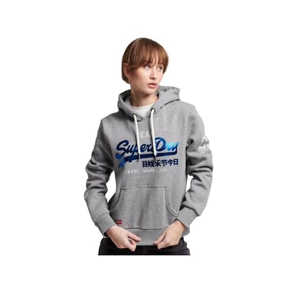 Sweat Superdry Dame vintage Grå Bomuld Grå M
