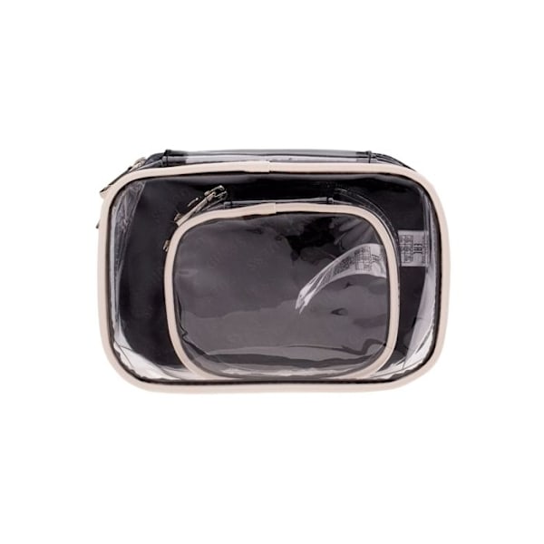 GUESS Svart sminkväska för kvinnor - Mildred Cosmetic Case 229689 svart, genomskinlig