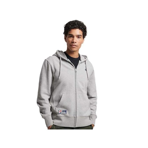 Sweat Superdry Herre løs Essential Logo Grå Bomuld Grå S