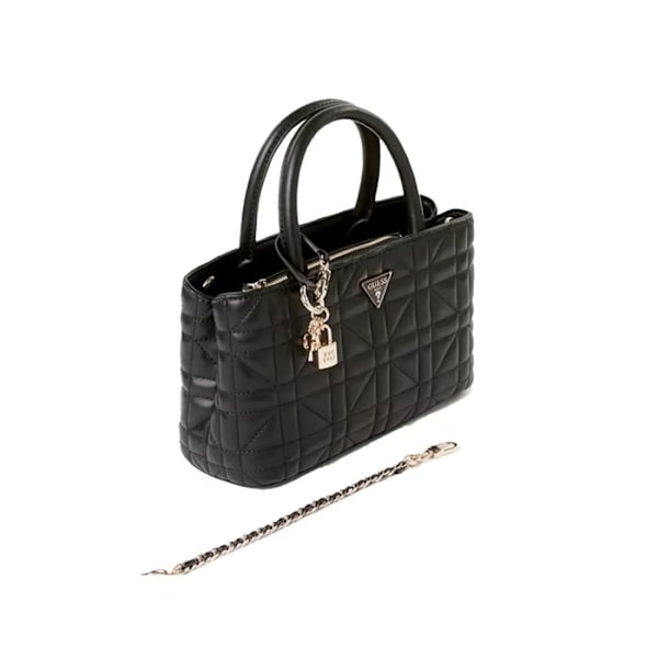 Saccos shopper - GUESS - Edita Elite Satchel - Svart - Matelassé - 27x16x10.5cm svart