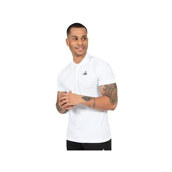 Le Coq Sportif Essentiels lyhythihainen polo - valkoinen - S Vit