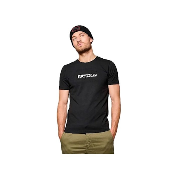 Svart T-shirt Herr KAPORAL VOKAL - Korta ärmar - Logotyp prägling bröst - Bomull - jag