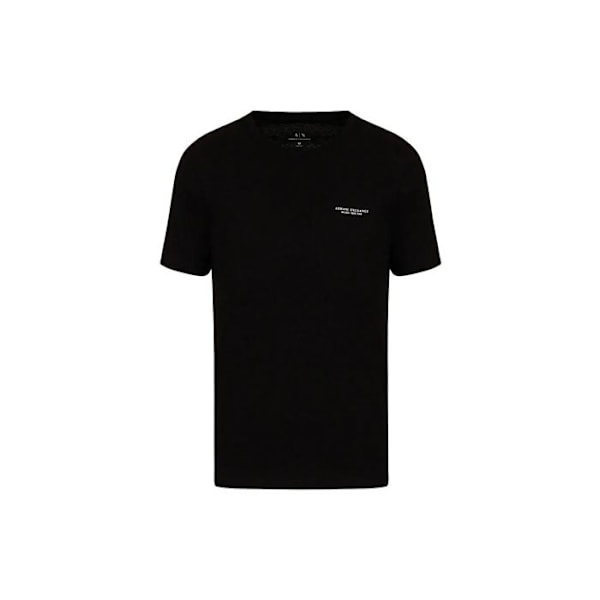 Miesten t-paita - ARMANI EXCHANGE - musta logolla ja kontrastivärityksillä - 100% puuvillaa Svart S