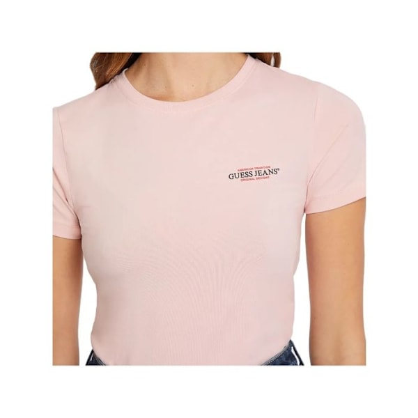 T-paita Guess Naisille Slim printti Vaaleanpunainen Puuvilla Rosa XS