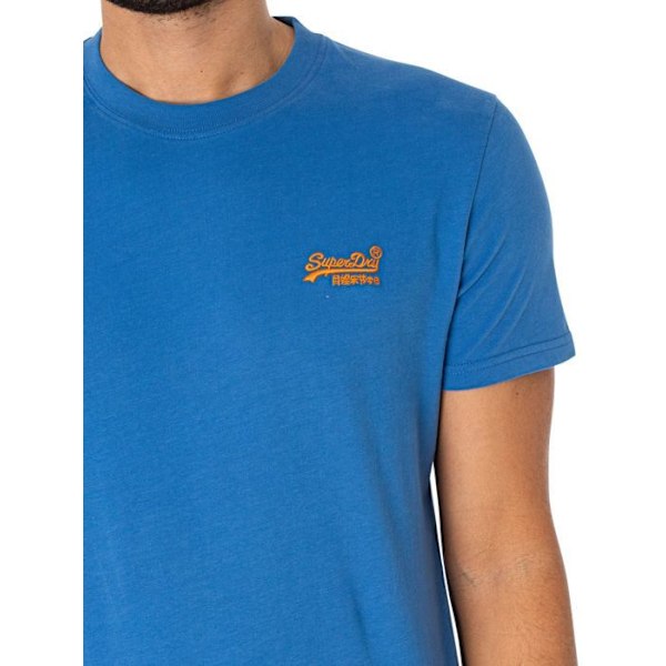 T-shirt Superdry Herr Essential Logotyp Blå Bomull Blå M