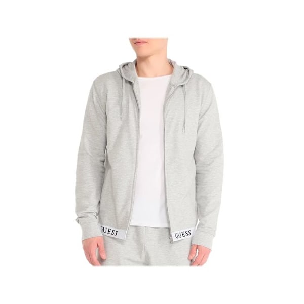 Sweatshirt med dragkedja bas logotyp - Guess jeans - Herr Grå M