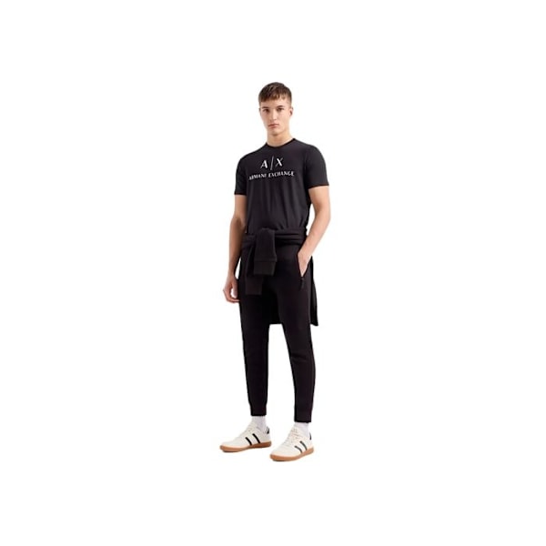 Armani Exchange sort t-shirt til mænd - Farve: Sort - Størrelse: L Svart S