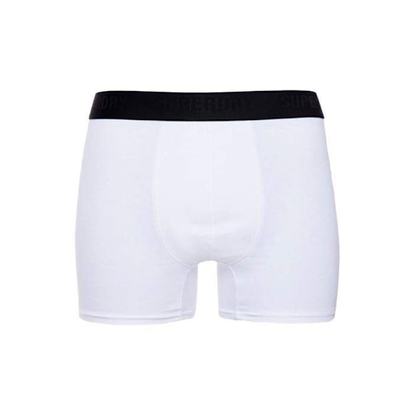 Superdry boxershorts - Paket med 3 - Ekologisk bomull - Elastiskt midjeband - Exceptionell komfort Svart/grå/vit S