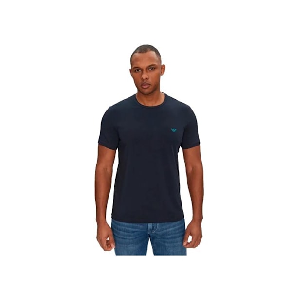 T-shirt Emporio Armani Herre Ørn Sort Bomuld Svart jag
