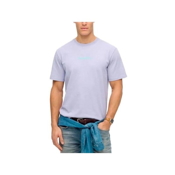 T-skirt Superdry Herr Core Logo Stad Lila Bomull Lila XL