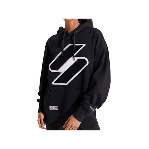 Sweat Superdry Femme Classic logo Sort Syntetisk Svart XS/S