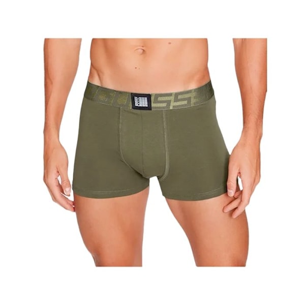 Boxerit Guess Mies Pakkaus x3 monivärinen G Kaki Puuvilla Kaki M