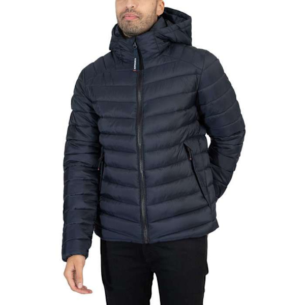 Fuji Sport Topattu Takki Hupparilla - Superdry Blå jag