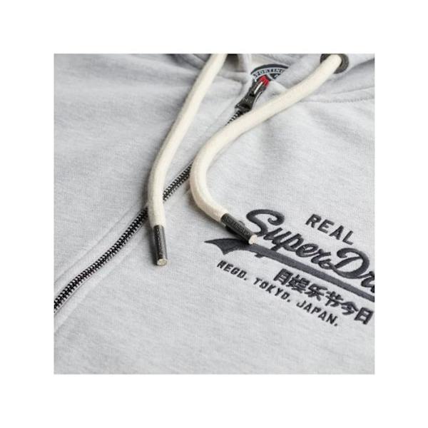 Sweat Superdry Mies Vl Brodeerattu Harmaa Puuvilla Grå jag