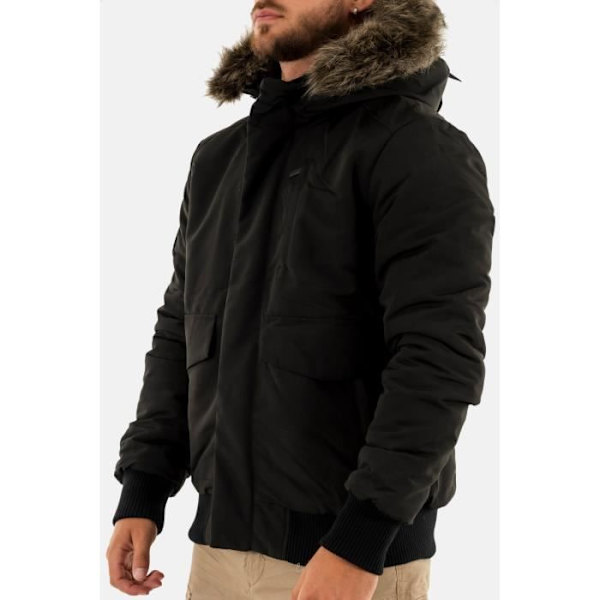 Superdry Everest Hooded 12A - Jet Black - Miehet Svart jag